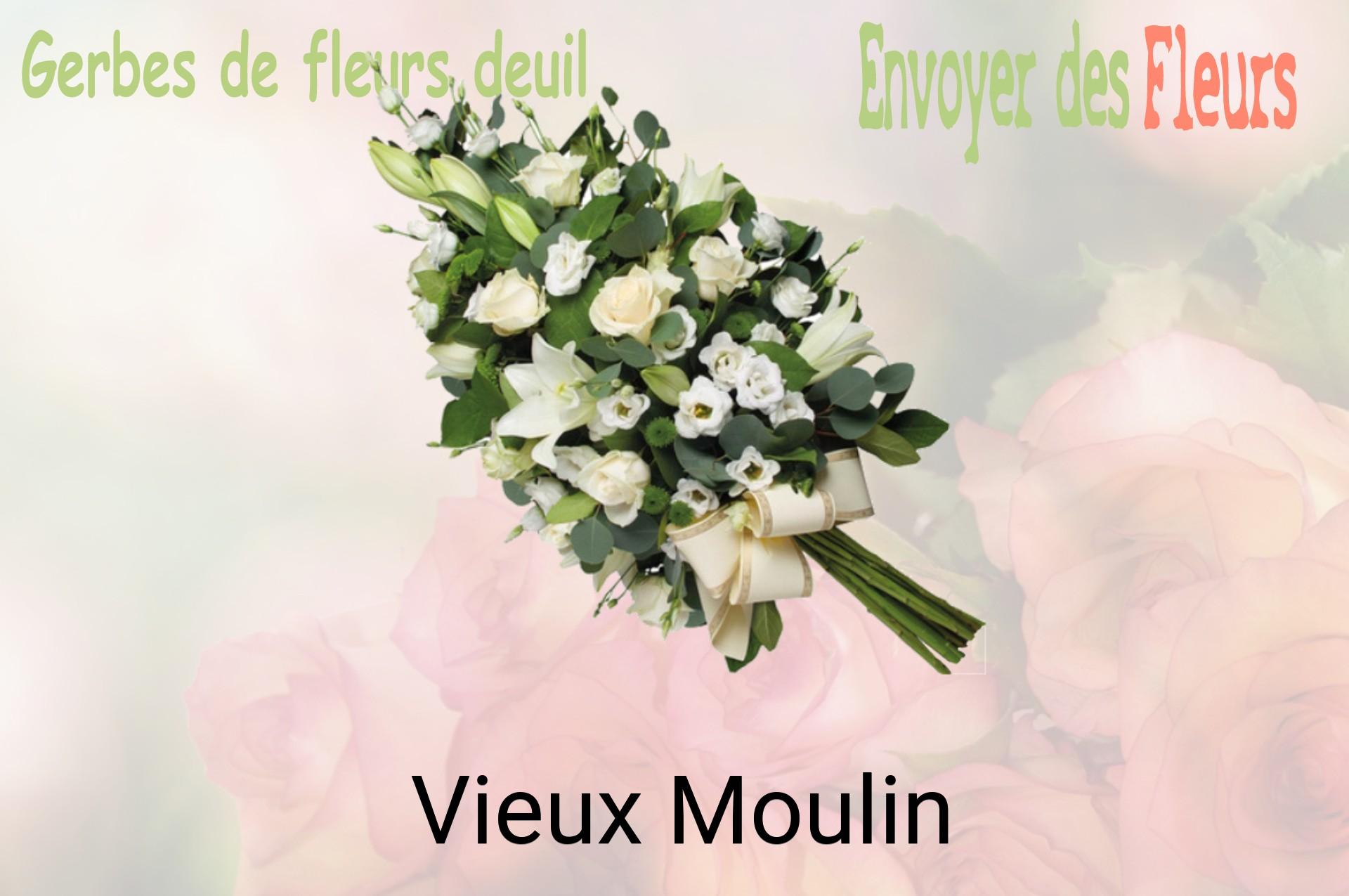 Gerbe de fleurs de deuil livrée à Vieux-Moulin